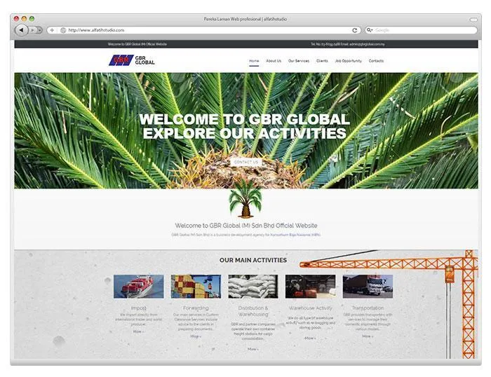Paparan projek website Website Profesional GBR Global oleh Alfatih Studio