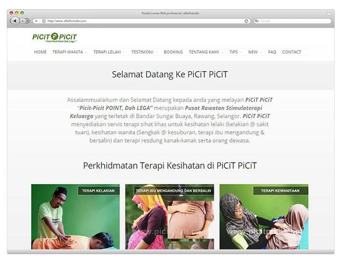 Mockup projek Website Profesional PicitPicit oleh Alfatih Studio