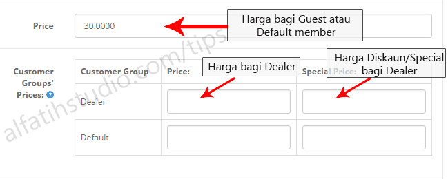 Cara Memasukkan Harga Agen (Opencart 2.0)