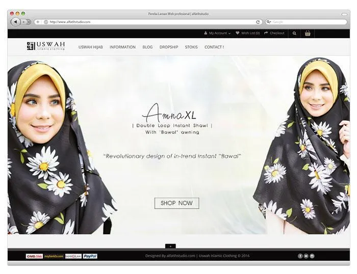 Paparan projek website Laman Web USWAH oleh Alfatih Studio