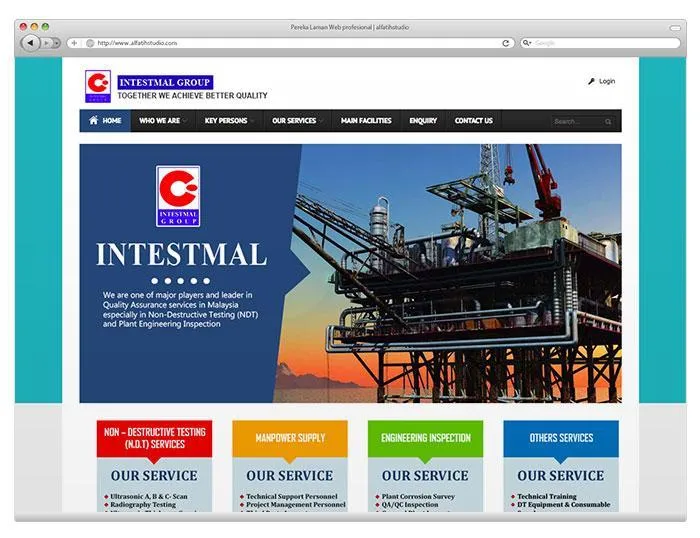 Paparan projek website Laman Web Intestmal oleh Alfatih Studio
