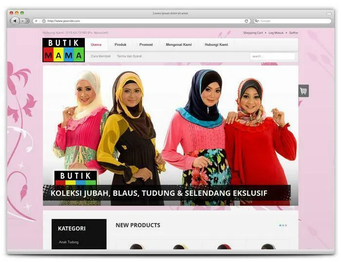 Website project preview: Butikmamaonline.com — E-Commerce Website by alfatihstudio