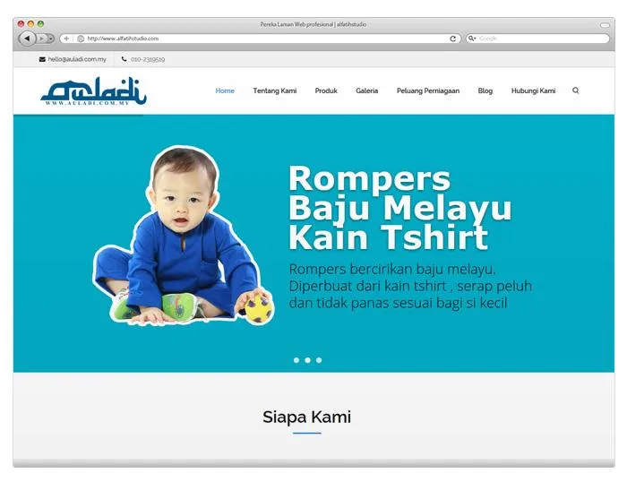 Website project preview: Auladi — Website by alfatihstudio