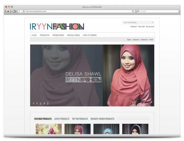 Website project preview: IryynFashion.com — E-Commerce Website by alfatihstudio