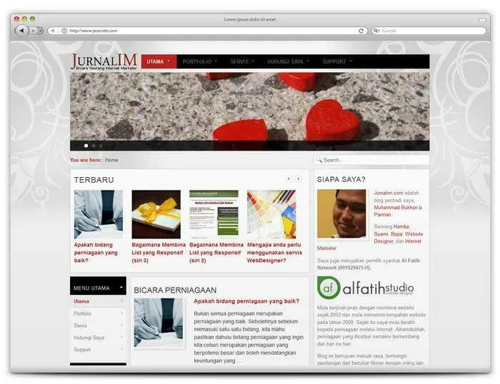 Website project preview: JurnalIM — Blog by alfatihstudio