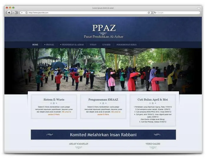 Website project preview: Sekolah alazhar.edu.my — Website by alfatihstudio