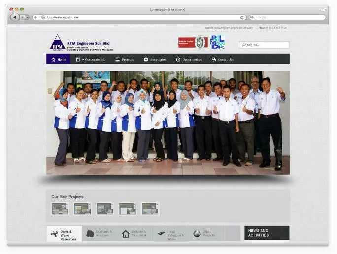 Website project preview: Rpm-Engineers.com.my — Website by alfatihstudio