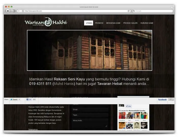 Website project preview: Warisan Hakhi — Website by alfatihstudio