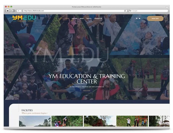 Paparan projek website Website YM Education oleh Alfatih Studio
