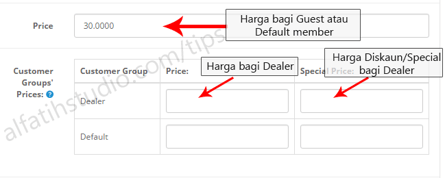 Cara Memasukkan Harga Agen (Opencart 2.0)