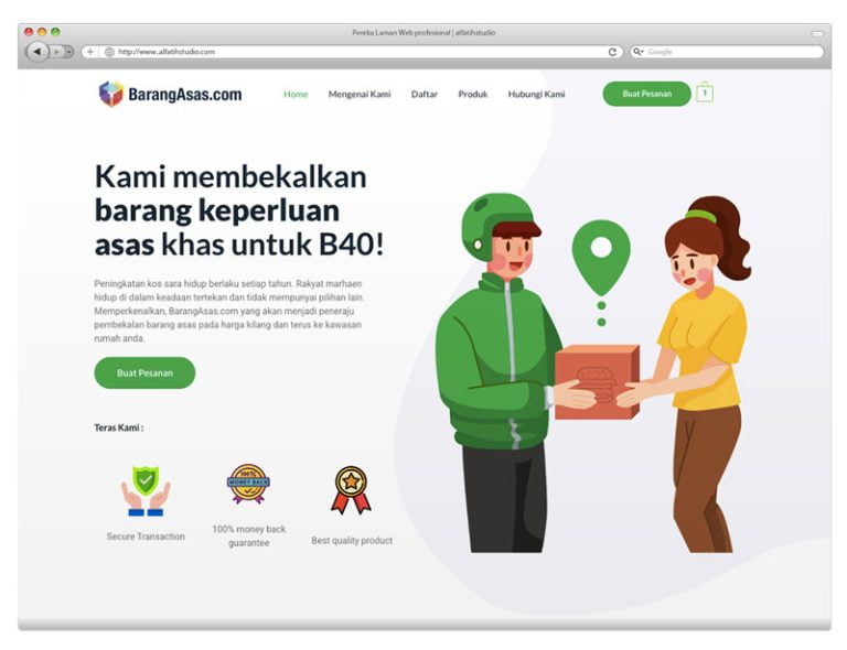 Website Korporat + E-Commerce BarangAsas.com