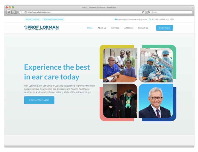 Website Klinik Prof Lokman Saim Ear Clinic (PLSEC)