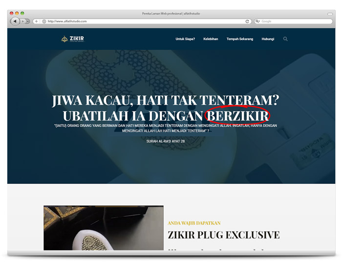 Website Zikir Pro Central