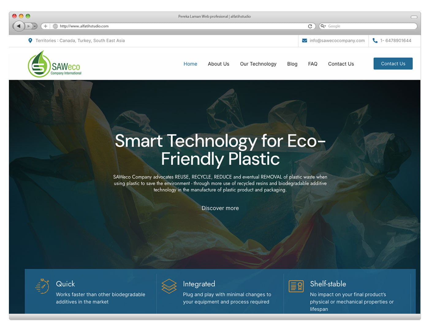Mockup website saweco