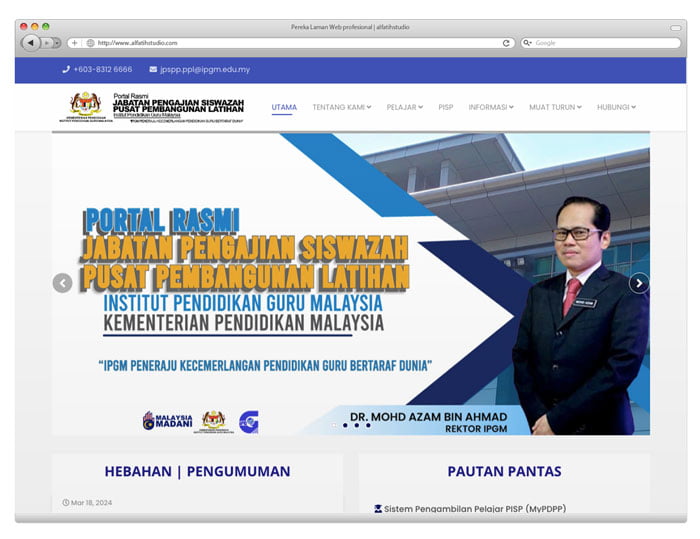 Website Institut Pendidikan Guru Malaysia