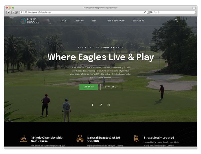 Website Bukit Unggul Country Club