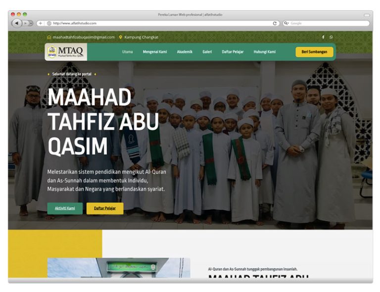 Website Maahad Tahfiz Abu Qasim