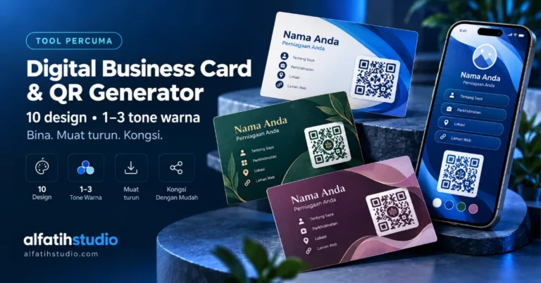 Digital business card with QR 1200x628