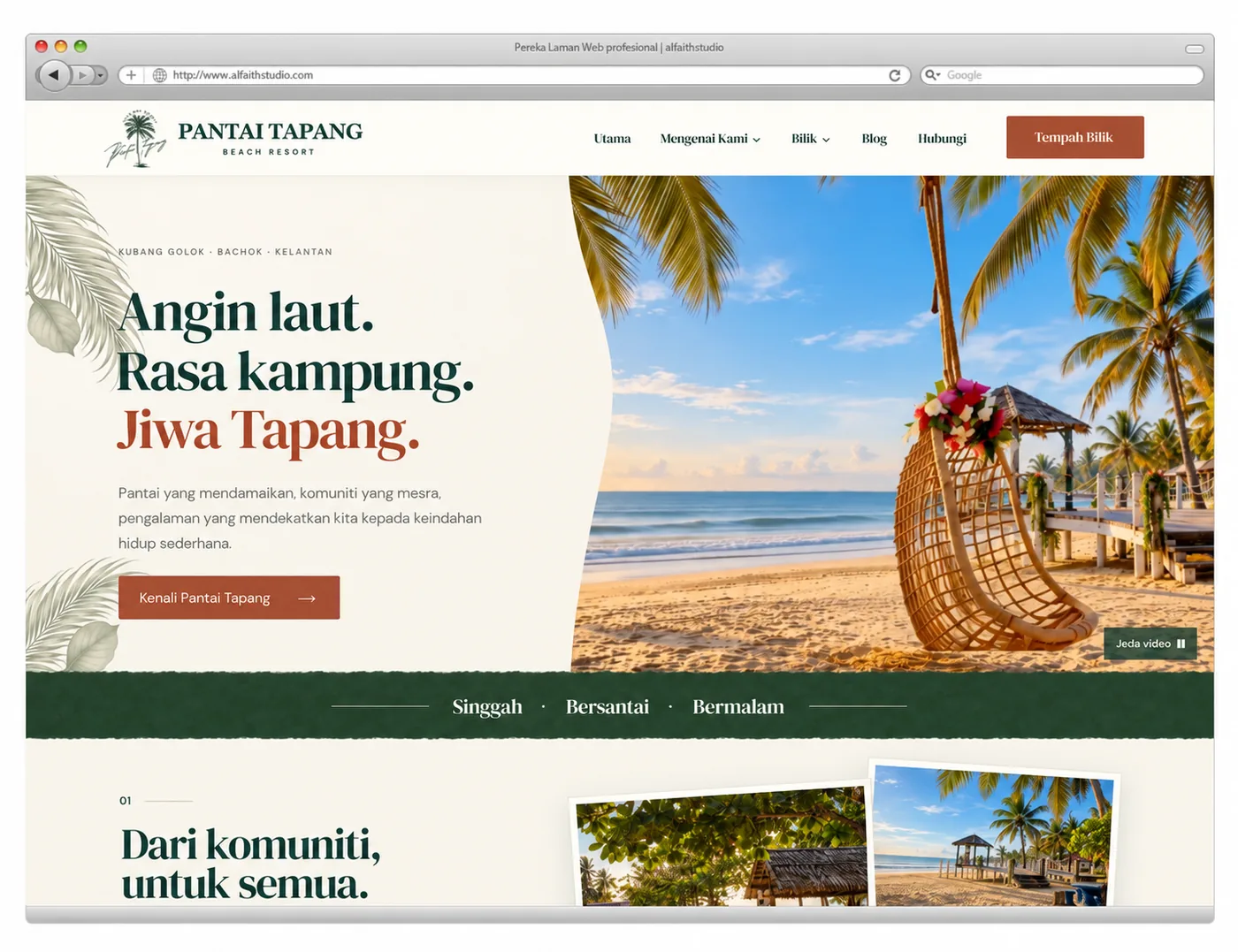 Website Pantai Tapang Beach Resort