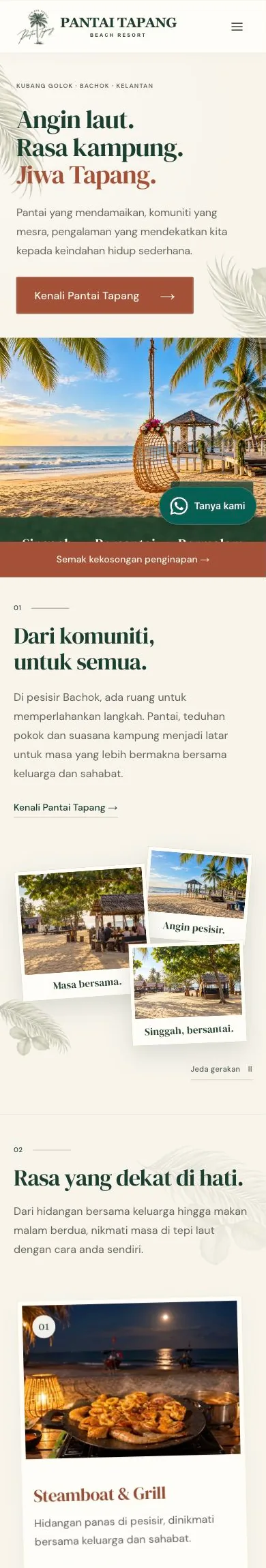 Halaman utama penuh — mobile